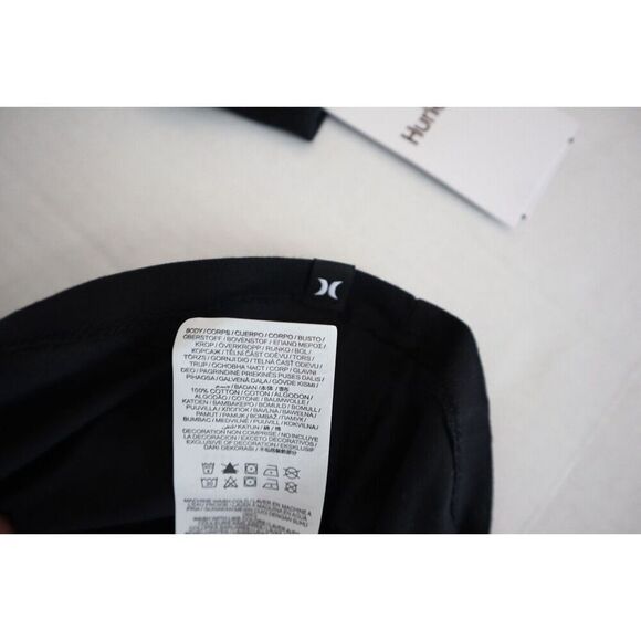 Hurley 3HL1640487 Juniors' Sz L Caviar Black Max Boyfriend Long Sleeve T-Shirt - Picture 5 of 9